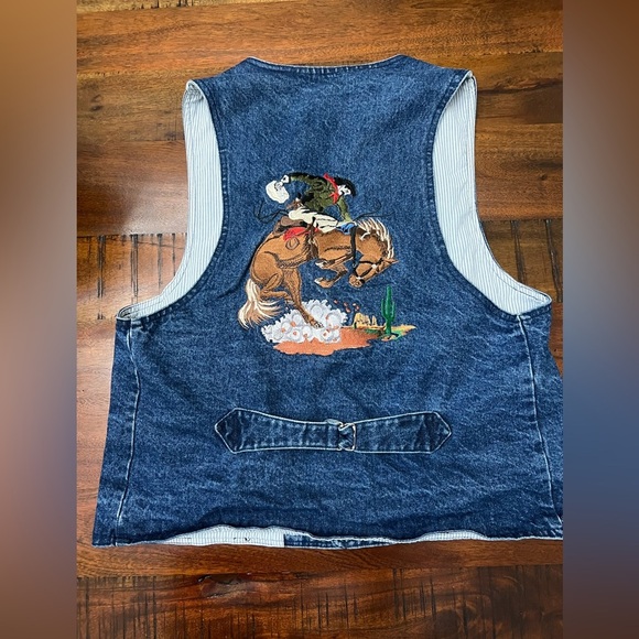 Vintage Wah Maker Denim Unisex Vest - Picture 3 of 5